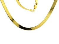 4.0mm 14k Yellow Gold Super Flex Herringbone Chain