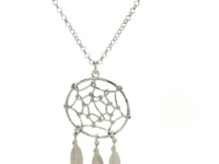 Sterling Silver 17 inch Necklace with Dream Catcher Pendant