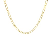 3.0mm 10k Yellow Gold Solid Figaro Chain