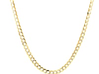 3.2 mm 14k Two Tone Gold Pave Curb Chain