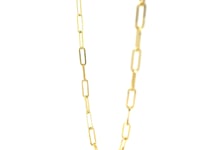 14K Yellow Gold Paperclip Chain (2.5mm)