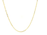 14k Yellow Gold Singapore Style Adjustable Chain (1.1 mm)