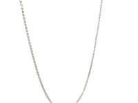 14k White Gold Adjustable Popcorn Chain 1.3mm