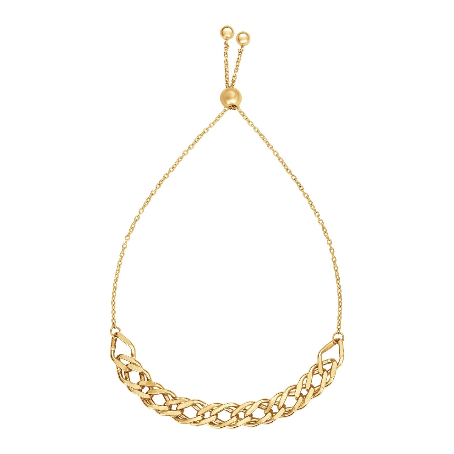 Adjustable Chain Bracelet in 14k Yellow Gold