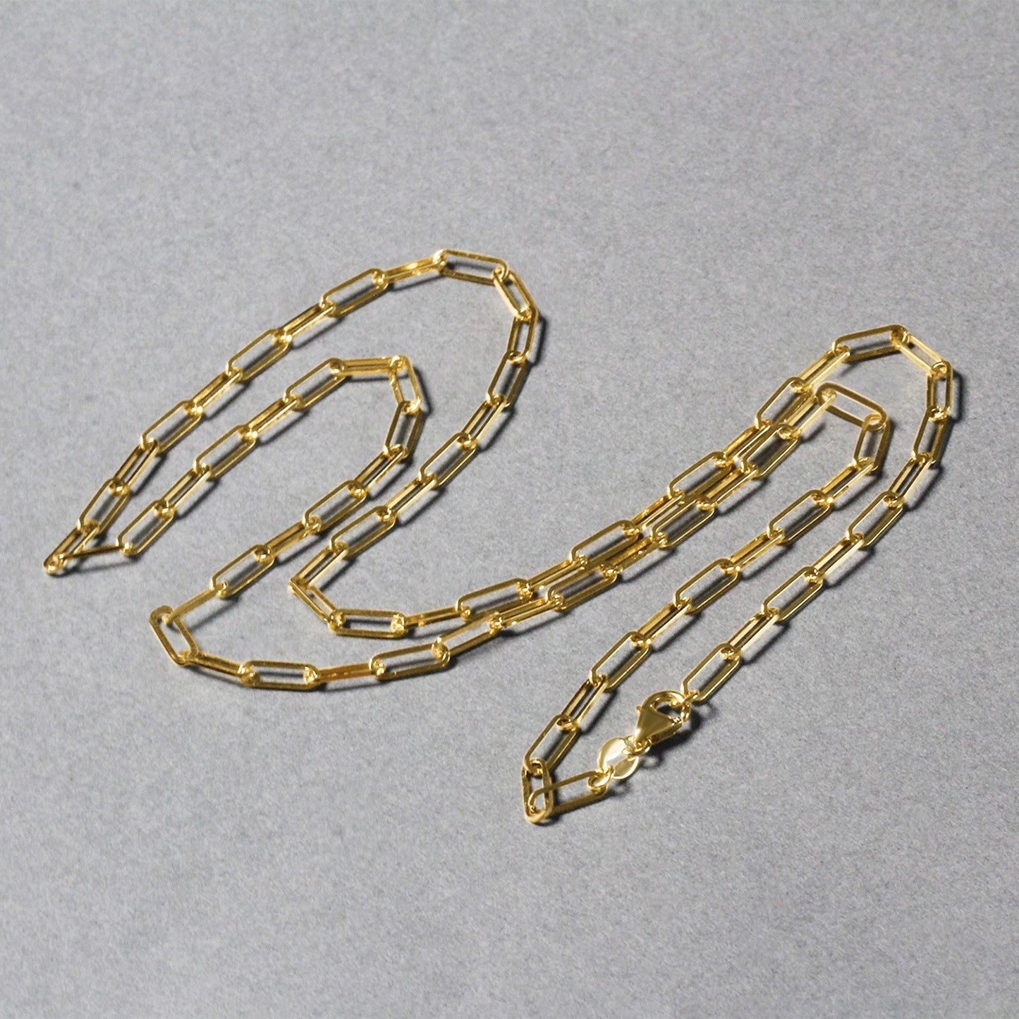 14K Yellow Gold Paperclip Chain (2.5mm)